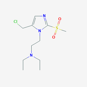 molecular formula C11H20ClN3O2S B6339953 2-[5-(氯甲基)-2-甲磺酰基-1H-咪唑-1-基]乙基二乙胺 CAS No. 1221342-20-6