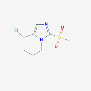 molecular formula C9H15ClN2O2S B6339977 5-(Chloromethyl)-2-methanesulfonyl-1-(2-methylpropyl)-1H-imidazole CAS No. 1221342-96-6