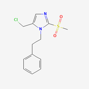 molecular formula C13H15ClN2O2S B6339979 5-(Chloromethyl)-2-methanesulfonyl-1-(2-phenylethyl)-1H-imidazole CAS No. 1221342-93-3