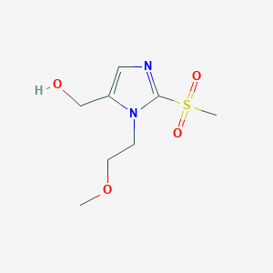 molecular formula C8H14N2O4S B6339995 [2-甲磺酰基-1-(2-甲氧基乙基)-1H-咪唑-5-基]甲醇 CAS No. 1221342-18-2