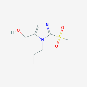 molecular formula C8H12N2O3S B6340003 [2-Methanesulfonyl-1-(prop-2-en-1-yl)-1H-imidazol-5-yl]methanol CAS No. 1221342-99-9