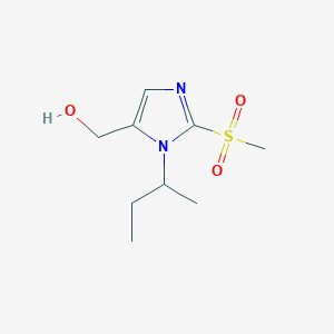 molecular formula C9H16N2O3S B6340016 [1-(Butan-2-yl)-2-methanesulfonyl-1H-imidazol-5-yl]methanol CAS No. 1221342-15-9