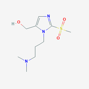 molecular formula C10H19N3O3S B6340028 {1-[3-(Dimethylamino)propyl]-2-methanesulfonyl-1H-imidazol-5-yl}methanol CAS No. 1221341-54-3