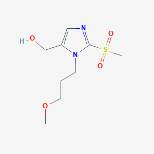 molecular formula C9H16N2O4S B6340047 [2-甲磺酰基-1-(3-甲氧基丙基)-1H-咪唑-5-基]甲醇 CAS No. 1221341-10-1