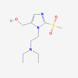 molecular formula C11H21N3O3S B6340053 {1-[2-(Diethylamino)ethyl]-2-methanesulfonyl-1H-imidazol-5-yl}methanol CAS No. 1221342-07-9