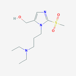 molecular formula C12H23N3O3S B6340055 {1-[3-(Diethylamino)propyl]-2-methanesulfonyl-1H-imidazol-5-yl}methanol CAS No. 1221342-61-5