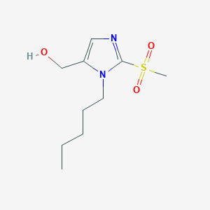 molecular formula C10H18N2O3S B6340061 (2-甲磺酰-1-戊基-1H-咪唑-5-基)甲醇 CAS No. 1221341-76-9
