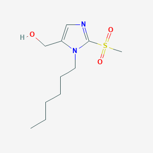 molecular formula C11H20N2O3S B6340065 (1-Hexyl-2-methanesulfonyl-1H-imidazol-5-yl)methanol CAS No. 1221342-89-7