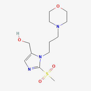 molecular formula C12H21N3O4S B6340080 {2-Methanesulfonyl-1-[3-(morpholin-4-yl)propyl]-1H-imidazol-5-yl}methanol CAS No. 1221342-35-3