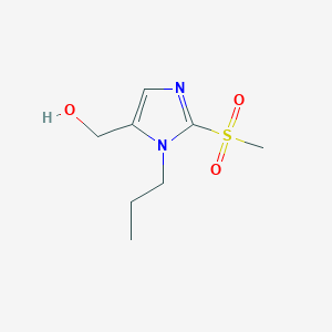 molecular formula C8H14N2O3S B6340086 (2-Methanesulfonyl-1-propyl-1H-imidazol-5-yl)methanol CAS No. 1221341-51-0