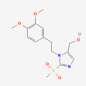 molecular formula C15H20N2O5S B6340093 {1-[2-(3,4-Dimethoxyphenyl)ethyl]-2-methanesulfonyl-1H-imidazol-5-yl}methanol CAS No. 1221343-10-7