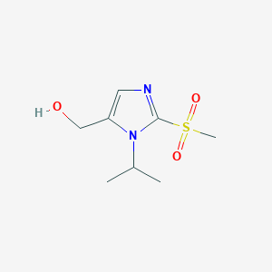 molecular formula C8H14N2O3S B6340112 [2-甲磺酰基-1-(丙烷-2-基)-1H-咪唑-5-基]甲醇 CAS No. 1221342-04-6