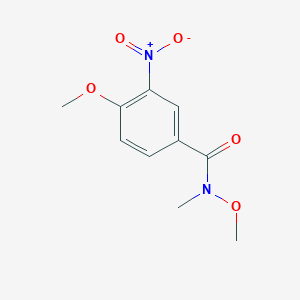 molecular formula C10H12N2O5 B6340129 N,4-Dimethoxy-N-methyl-3-nitrobenzamide CAS No. 1217540-25-4