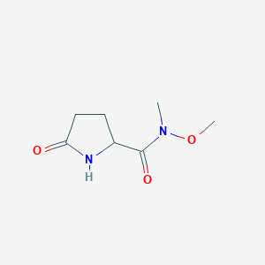 molecular formula C7H12N2O3 B6340153 N-Methoxy-N-methyl-5-oxopyrrolidine-2-carboxamide CAS No. 1264039-20-4