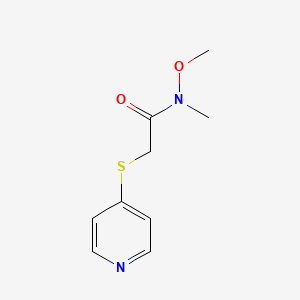 molecular formula C9H12N2O2S B6340164 N-甲氧基-N-甲基-2-(吡啶-4-基硫烷基)乙酰胺 CAS No. 1221341-49-6