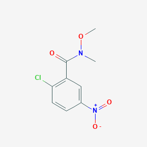 molecular formula C9H9ClN2O4 B6340170 2-Chloro-N-methoxy-N-methyl-5-nitrobenzamide CAS No. 1184366-24-2