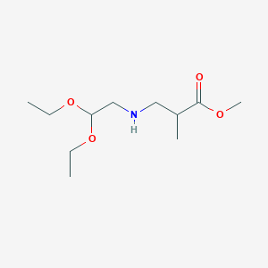 molecular formula C11H23NO4 B6340184 Methyl 3-[(2,2-diethoxyethyl)amino]-2-methylpropanoate CAS No. 1221341-95-2