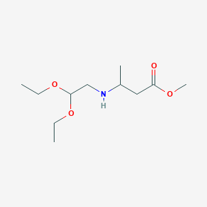 molecular formula C11H23NO4 B6340193 Methyl 3-[(2,2-diethoxyethyl)amino]butanoate CAS No. 1221342-95-5