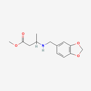 molecular formula C13H17NO4 B6340202 3-[(2H-1,3-苯并二氧杂环-5-基甲基)氨基]丁酸甲酯 CAS No. 1221341-72-5