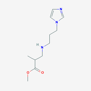 molecular formula C11H19N3O2 B6340220 Methyl 3-{[3-(1H-imidazol-1-yl)propyl]amino}-2-methylpropanoate CAS No. 1221342-02-4
