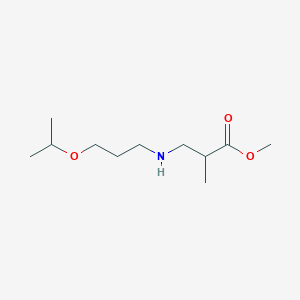 molecular formula C11H23NO3 B6340228 Methyl 2-methyl-3-{[3-(propan-2-yloxy)propyl]amino}propanoate CAS No. 1221342-51-3
