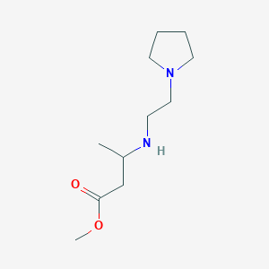 molecular formula C11H22N2O2 B6340230 Methyl 3-{[2-(pyrrolidin-1-yl)ethyl]amino}butanoate CAS No. 1221342-49-9