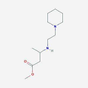 molecular formula C12H24N2O2 B6340238 3-{[2-(哌啶-1-基)乙基]氨基}丁酸甲酯 CAS No. 1221342-50-2