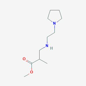 molecular formula C11H22N2O2 B6340250 Methyl 2-methyl-3-{[2-(pyrrolidin-1-yl)ethyl]amino}propanoate CAS No. 1221342-48-8