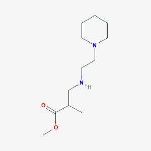 molecular formula C12H24N2O2 B6340252 Methyl 2-methyl-3-{[2-(piperidin-1-yl)ethyl]amino}propanoate CAS No. 1221341-48-5