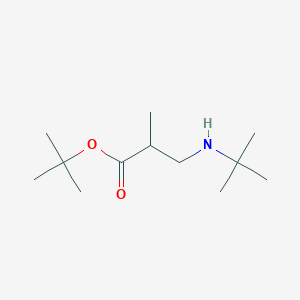 molecular formula C12H25NO2 B6340270 tert-Butyl 3-(tert-butylamino)-2-methylpropanoate;  95% CAS No. 816466-55-4