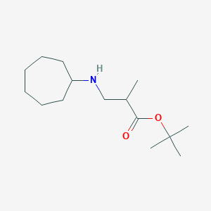 molecular formula C15H29NO2 B6340271 叔丁基3-(环庚基氨基)-2-甲基丙酸酯 CAS No. 1221342-30-8