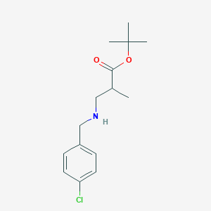 molecular formula C15H22ClNO2 B6340302 叔丁酸3-({[(4-氯苯基)甲基]氨基}-2-甲基丙酸酯 CAS No. 1221342-84-2