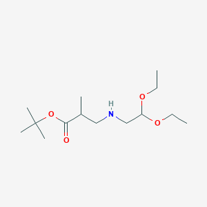 molecular formula C14H29NO4 B6340306 tert-Butyl 3-[(2,2-diethoxyethyl)amino]-2-methylpropanoate CAS No. 1221341-98-5