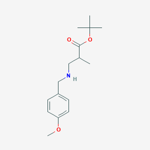 molecular formula C16H25NO3 B6340314 叔丁基 3-{[(4-甲氧基苯基)甲基]氨基}-2-甲基丙酸酯 CAS No. 1221342-94-4