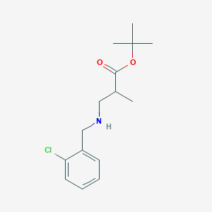 molecular formula C15H22ClNO2 B6340334 tert-Butyl 3-{[(2-chlorophenyl)methyl]amino}-2-methylpropanoate CAS No. 1221341-46-3