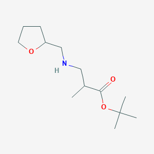 molecular formula C13H25NO3 B6340342 叔丁基 2-甲基-3-[(氧杂环-2-基甲基)氨基]丙酸酯 CAS No. 1221346-51-5