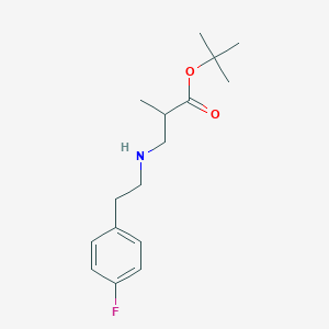 tert-Butyl 3-{[2-(4-fluorophenyl)ethyl]amino}-2-methylpropanoate