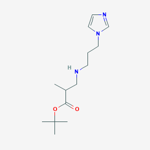 molecular formula C14H25N3O2 B6340368 tert-Butyl 3-{[3-(1H-imidazol-1-yl)propyl]amino}-2-methylpropanoate CAS No. 1221346-49-1