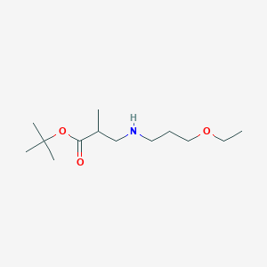 molecular formula C13H27NO3 B6340369 tert-Butyl 3-[(3-ethoxypropyl)amino]-2-methylpropanoate CAS No. 1221342-90-0