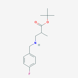 molecular formula C15H22FNO2 B6340372 叔丁酸 3-[[(4-氟苯基)甲基]氨基]-2-甲基丙酸酯 CAS No. 1221341-91-8