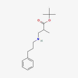 tert-Butyl 2-methyl-3-[(3-phenylpropyl)amino]propanoate