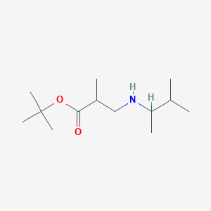 molecular formula C13H27NO2 B6340381 tert-Butyl 2-methyl-3-[(3-methylbutan-2-yl)amino]propanoate CAS No. 1221341-90-7