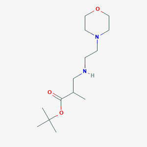 molecular formula C14H28N2O3 B6340417 tert-Butyl 2-methyl-3-{[2-(morpholin-4-yl)ethyl]amino}propanoate CAS No. 1221341-87-2