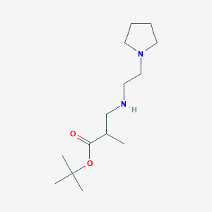 molecular formula C14H28N2O2 B6340433 tert-Butyl 2-methyl-3-{[2-(pyrrolidin-1-yl)ethyl]amino}propanoate CAS No. 1221341-56-5