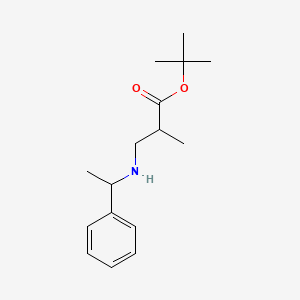 molecular formula C16H25NO2 B6340440 tert-Butyl 2-methyl-3-[(1-phenylethyl)amino]propanoate CAS No. 1221342-22-8