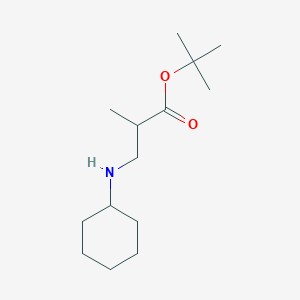 molecular formula C14H27NO2 B6340455 tert-Butyl 3-(cyclohexylamino)-2-methylpropanoate CAS No. 1221346-28-6