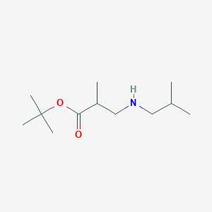molecular formula C12H25NO2 B6340467 tert-Butyl 2-methyl-3-[(2-methylpropyl)amino]propanoate CAS No. 1221342-77-3