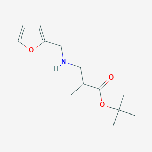molecular formula C13H21NO3 B6340468 tert-Butyl 3-[(furan-2-ylmethyl)amino]-2-methylpropanoate CAS No. 1221341-58-7