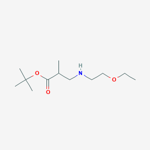 molecular formula C12H25NO3 B6340487 tert-Butyl 3-[(2-ethoxyethyl)amino]-2-methylpropanoate CAS No. 1221346-25-3