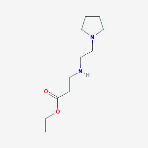 molecular formula C11H22N2O2 B6340505 Ethyl 3-{[2-(pyrrolidin-1-yl)ethyl]amino}propanoate CAS No. 31540-44-0